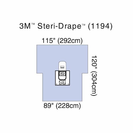 3M Steri-Drape Orthopedic Drape Arthroscopy Drape with Pouch 89 W X 125 L Inch Sterile, 5PK 1194